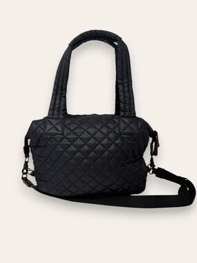 MZ Wallace Sutton Black Zippered Travel Crossbody Shoulder Bag Carry On Medium